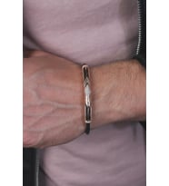 Beyaz Taşlı Gümüş Bileklik inlove Gümüş Unisex Bileklik