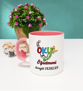 Okul Öncesi Öğretmeni Kupa Bardak Pembe