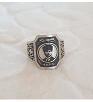 Kemal Atatürk Büst ve İmzalı Gümüş Erkek Yüzük