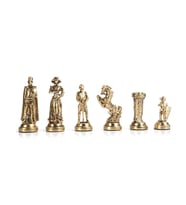 (Sadece Satranç Taşı İsteyene) Gifthome, Orta, Metal, Parlak, İngiliz Figürlü Satranç Taşı (Çok Renkli)
