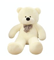 120 cm Beyaz Büyük Peluş Ayı (Orjinal Peluş Yüzey)