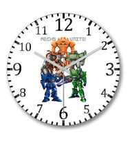 Mechs Unite Duvar Saati Bombeli Gercek Cam