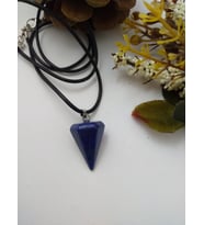 LAPİS LAZULİ TAŞI KOLYE/ PANDÜL ŞEKLİNDE DOĞALTAŞ KOLYE
