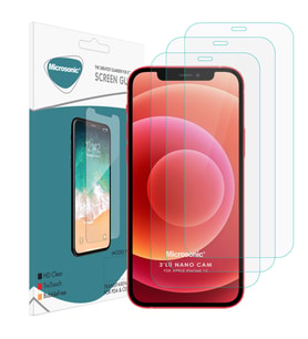 Microsonic Apple iPhone 12 Screen Protector Nano Glass (3 Pack)