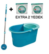 Motek Fix Mop Temizlik Kovası Temizlik Seti+Extra 2Ad Yedek Püskül