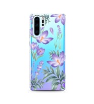 Kış Çiçeği Tasarımlı Süper Şeffaf Silikon Telefon Kılıfı Huawei P30 Pro 