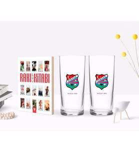 BK Gift Kişiye Özel Renkli Baskılı Şırnak Tasarımlı Turistik İkili Rakı Bardağı ve Rakı Cep Kitabı Hediye Seti-1 (Model 1)