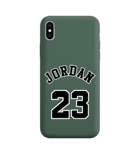 Iphone Xs Air Jordan Tasarımlı Koyu Yeşil Lansman Telefon Kılıfı