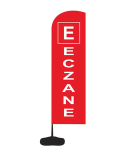 Reklam ediyoruz Yelken bayrak Eczane logolu  Bidon ve Direk dahil paket