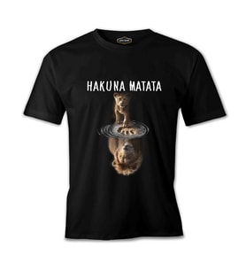 Hakuna Matata - Aslan Siyah Erkek Tshirt