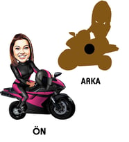 Kişiye Özel Bayan Karikatürlü Ahşap Magnet Model-10