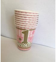 BARDAK 1 BİRTHDAY PEMBE 8'Lİ