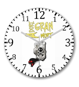 Sudden Death Rune Adori Gran Mort Duvar Saati Bombeli Gercek Cam