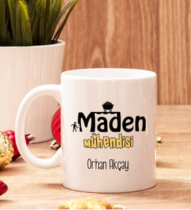 Maden Mühendisine Hediye Kupa Bardak