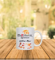 Kişiye Özel Matematik Öğretmeni Tasarımlı Kupa Bardak