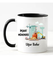 İnşaat Mühendisi Kupa Bardağı Siyah