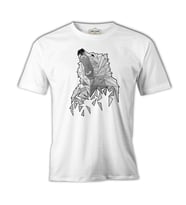 Ayı - Greyangles Beyaz Erkek Tshirt