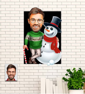 Kişiye Özel Hediye Karikatür Ahşap Tablo
