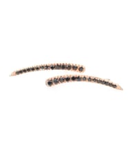 925 Ayar Gümüş Siyah Taşlı Earcuff Küpe
