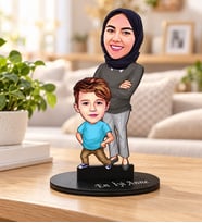 Gifties Anne Ve Erkek Çocuk Temalı Karikatür Biblo