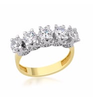 Swarovski Beştaş Yüzük 14 Ayar Altın 4.26 Gram (Çok Renkli)