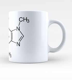 BK Gift Kişiye Özel Cafein Monekül Tasarımlı Kupa Bardak