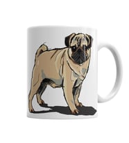 Pug Bodybuilder Köpek Kupa Bardak Porselen