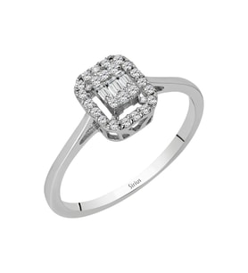 Sirius F Renk 0,18 Karat Baget Pırlanta Yüzük 0717R0289