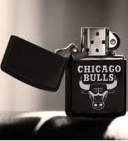 Chicago Bulls Siyah Benzinli Metal Çakmak