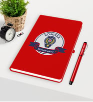BK Gift Kişiye Özel Komiser Temalı Kırmızı Defter Kalem Seti - 1