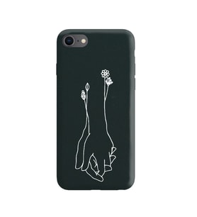 Iphone 8 Çizgi Tasarımlı Siyah Lansman Telefon Kılıfı