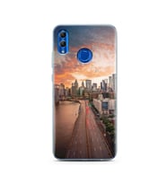 Cadde Tasarımlı Süper Şeffaf Silikon Telefon Kılıfı Huawei Honor 10 Lite