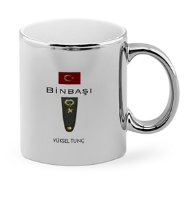 BK Gift Kişiye Özel Mesleki Binbaşı Krom Kupa Bardak  1