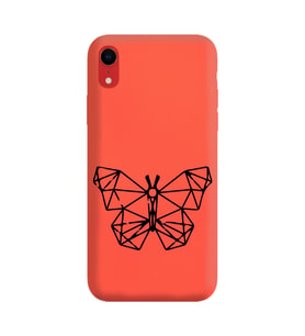 Iphone XR Çizgi Tasarımlı Turuncu Lansman Telefon Kılıfı
