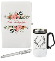 Öğretmene Hediye Kişiye Özel Hediye Defter Kalem Ve Bardak - Mug Seti