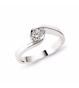Tektaş Pırlanta Yüzük 0,18 CT G-VS 3.60 Gram 18 Ayar Altın