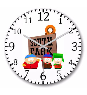 South Park Duvar Saati Bombeli Gercek Cam