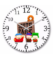 South Park Duvar Saati Bombeli Gercek Cam