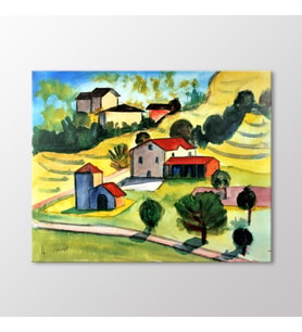 Arty Tablo Gehöfte Am Weinberg Tablo (Karışık)