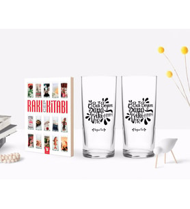 BK Gift Kişiye Özel Renkli Baskılı Yeşilçam Replikleri Bak Beyim Tasarımlı İkili Rakı Bardağı ve Rakı Cep Kitabı Hediye Seti-2 (Model 1)