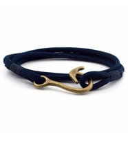 BRONZ OLTA KANCA LACİVERT PARACORD SARMA ERKEK BİLEKLİK BT571