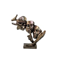Kahraman Mask Biblo (Bronz Rengi) 34x9x34 cm