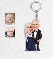 BK Gift Kişiye Özel Dede Ve Büyükanne Karikatür Anahtarlık
