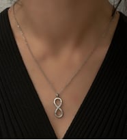 Zirkon Taşlı Sonsuzluk Kolye