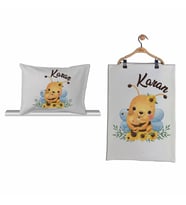 Pia Baby GL 2015 İsme Özel Arılı Bebek Yastık Battaniye Set