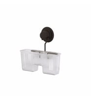 TEKNOTEL DELME VİDA MATKAP YOK! VAKUMLU PLASTİK ÇOK AMAÇLI BANYO FIRÇALIK RAFI MAT SİYAH DM058