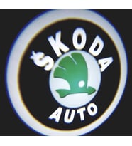 FEMEX Skoda Araçlar İçin Pilli Yapıştırmalı Kapı Altı Led Logo