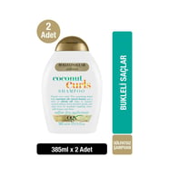 OGX Bukelili Saçlar için Nemlendirici Coconut Curls Sülfatsız Şampuan 385 ml x2