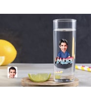 BK Gift Kişiye Özel Renkli Baskılı Erkek Karikatürlü Vodka Bardağı-53 (Beyaz)