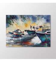 Arty Tablo Suluboya Tekneler Tablo (Karışık)